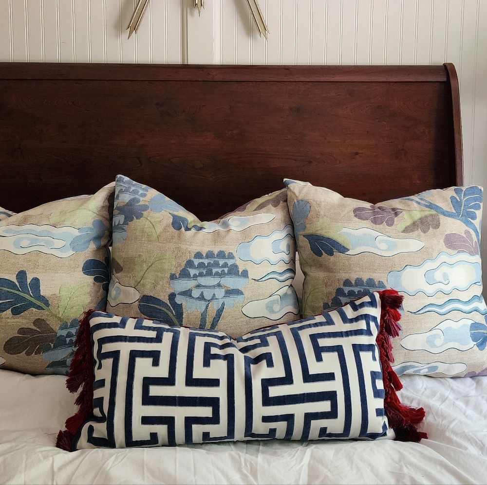 SOLD--Thibaut Ming Trails With Tassel Trim